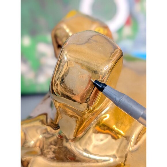 Jaru 1976 Gold Ceramic Lovers Sculpture - Picture 9 of 16